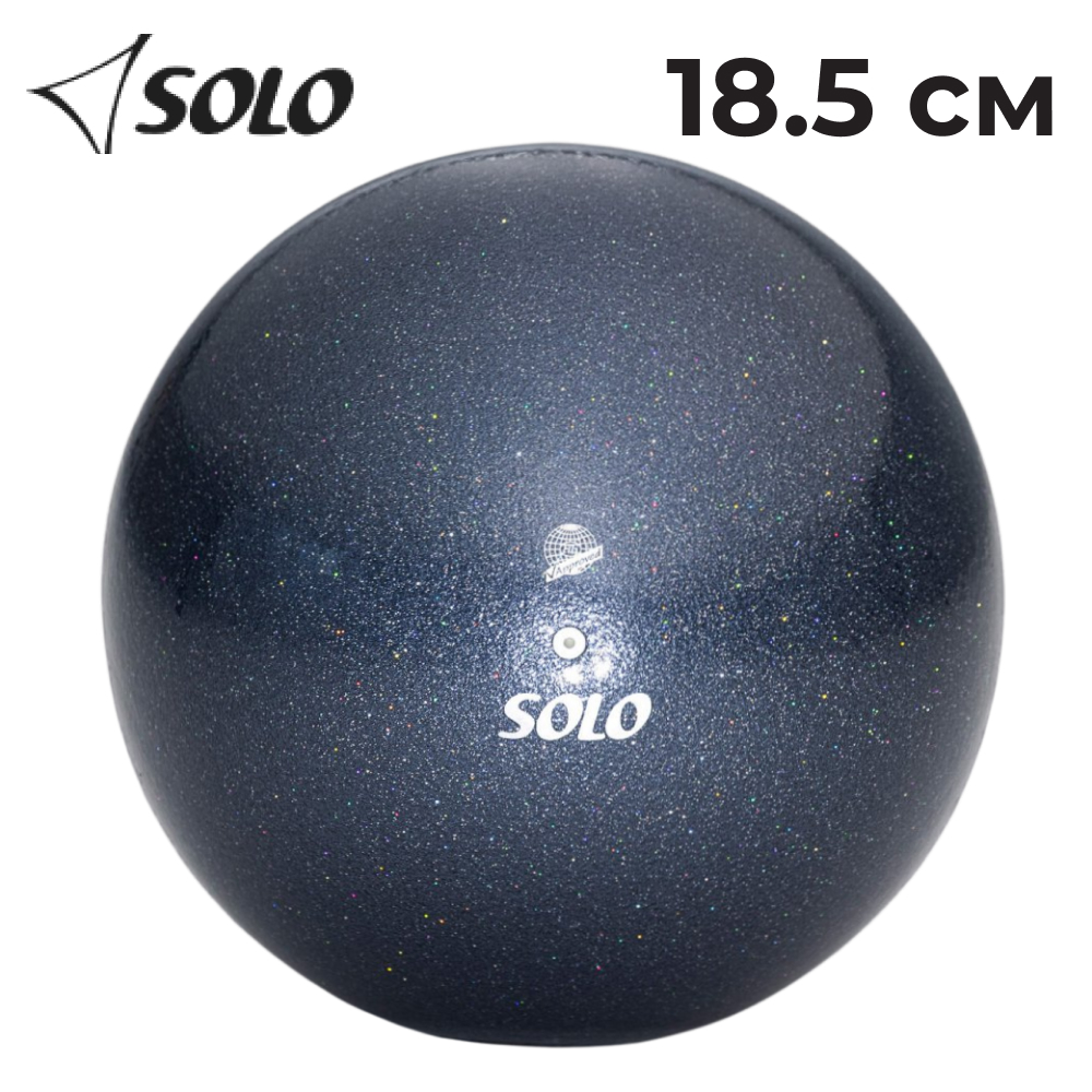 SOLO Gymnastic ball Black Pearl Rubber (18,5 cm,Rubber,FIG)