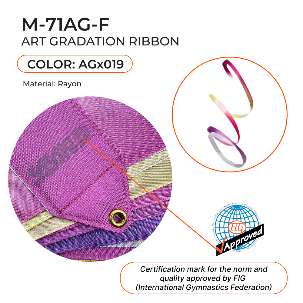 SASAKI Gymnastic ribbon 6 m M-71AG-F (AG019, Viscose)
