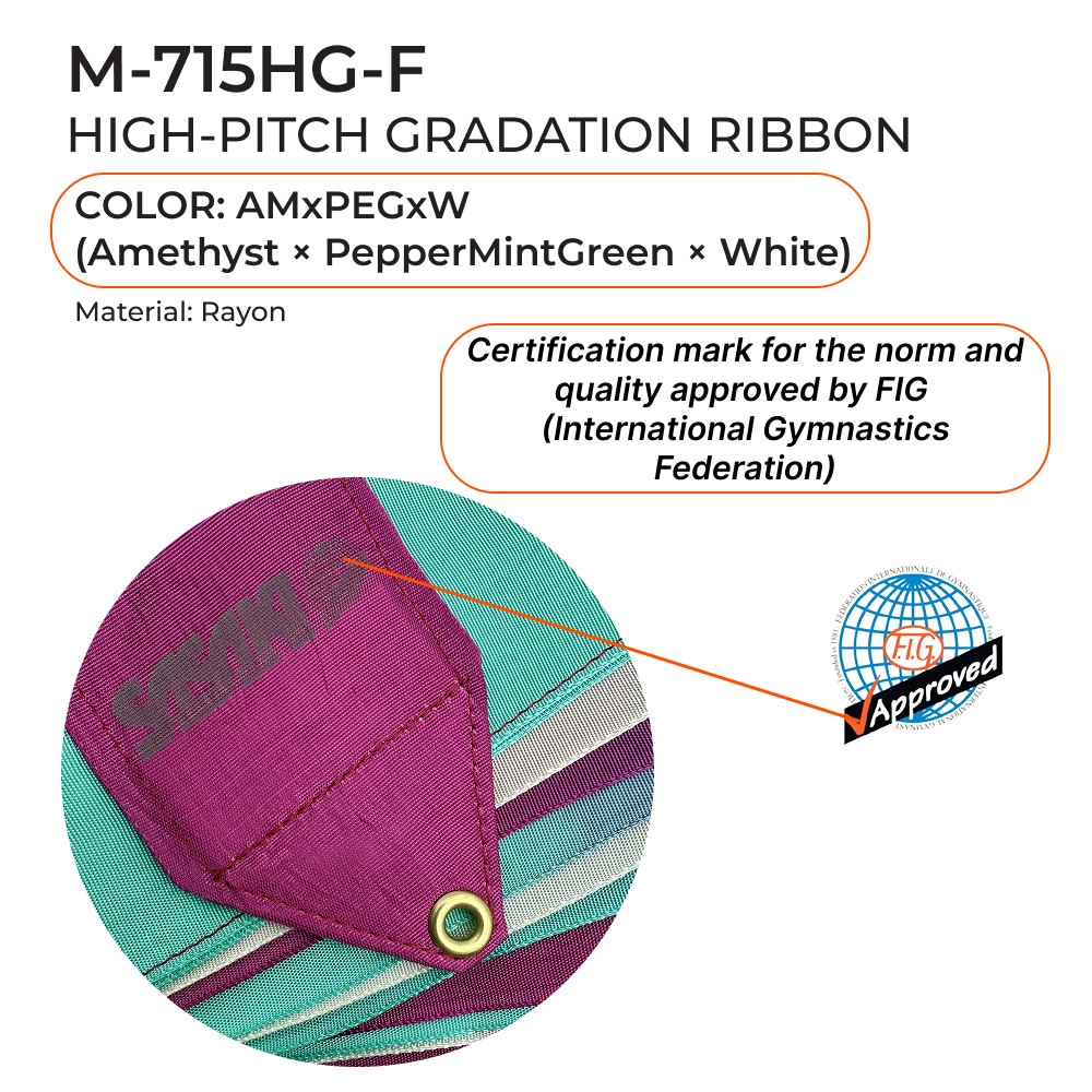 SASAKI Gymnastic ribbon 5 m MJ-715HG (FIG, AMxPEGxW, Viscose)