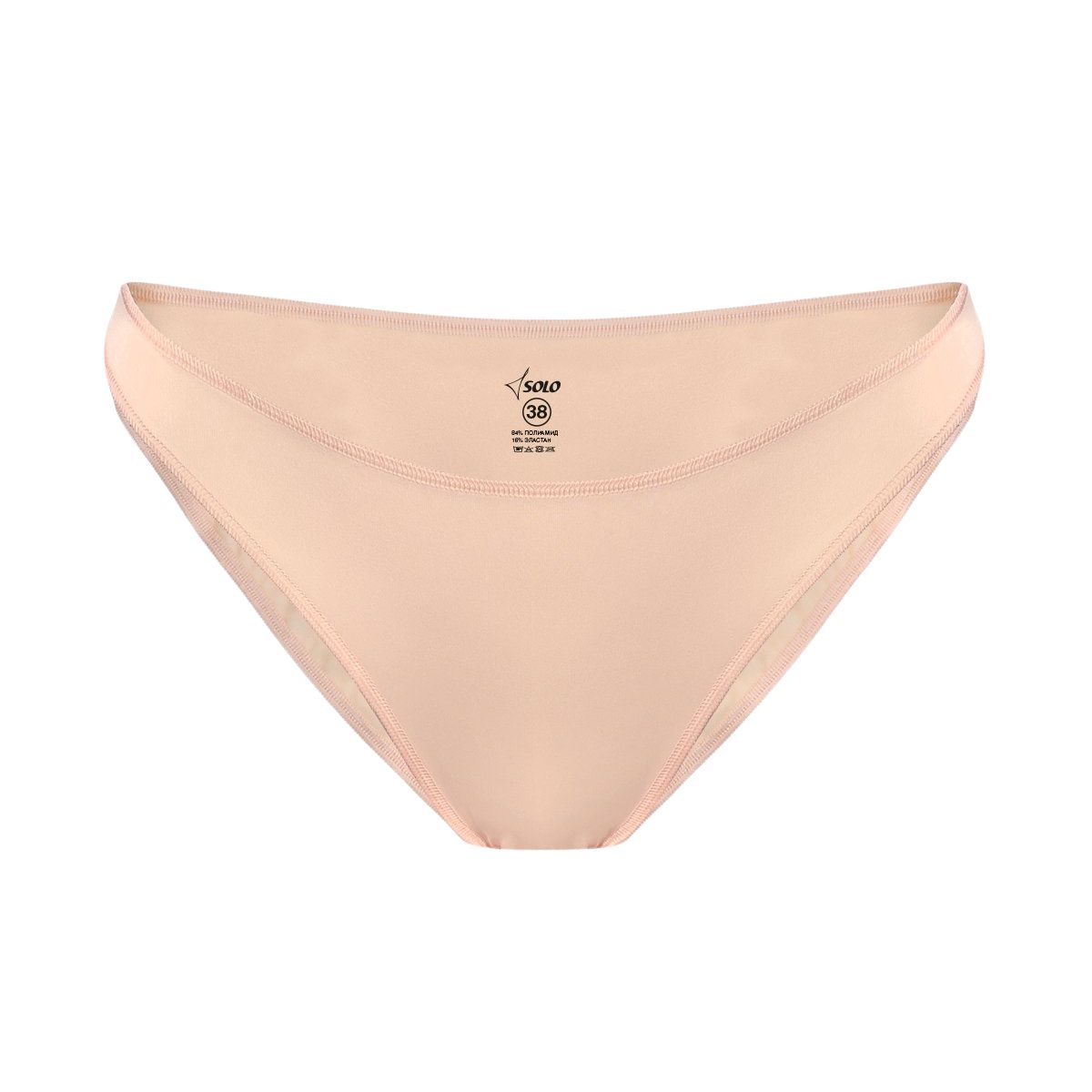 SOLO High-cut leg thong polyamide beige