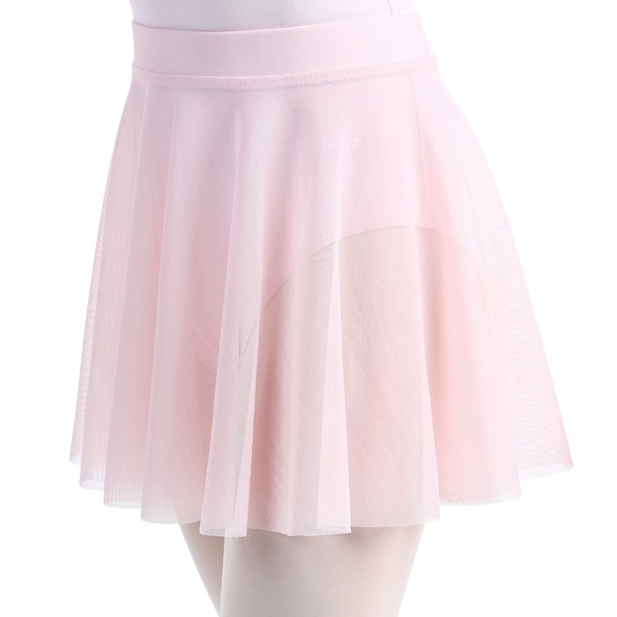 SOLO Pull-on mesh circle skirt pink