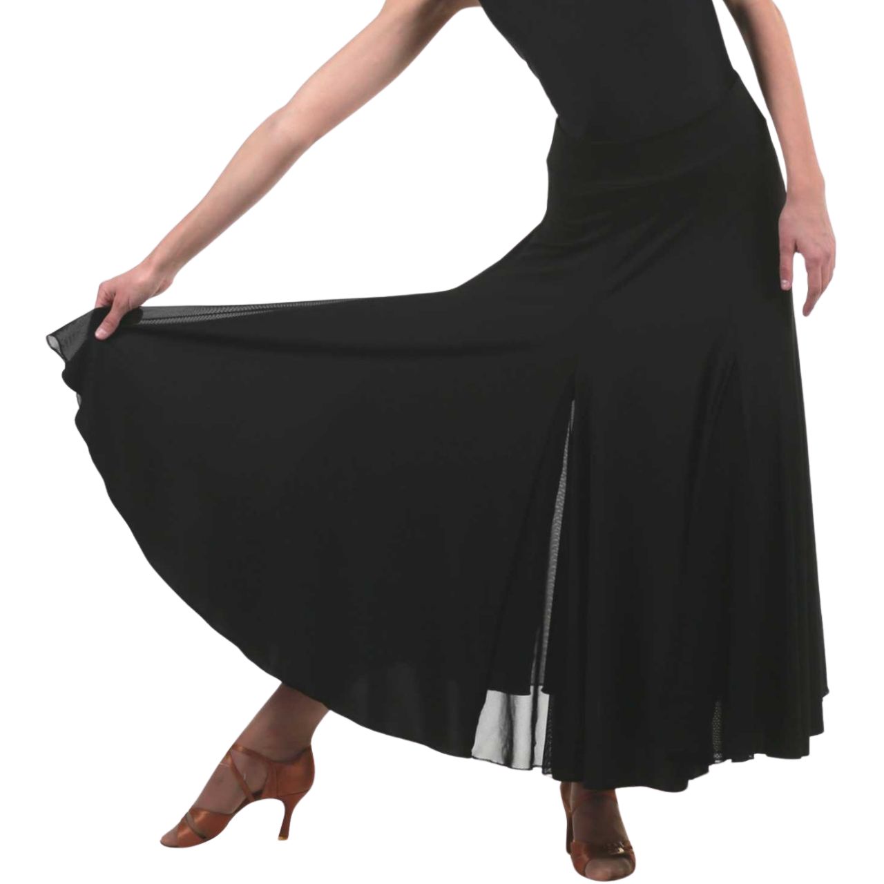 SOLO Pull-on classic gode skirt black