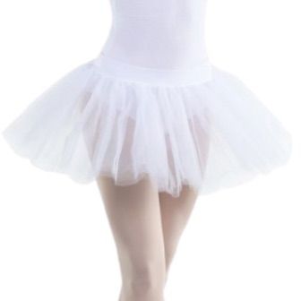 SOLO Pull-on tutu skirt white
