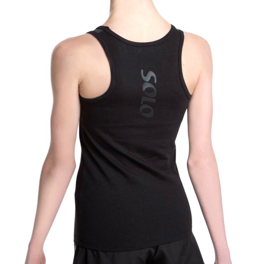SOLO Cotton tank top «Total Black»