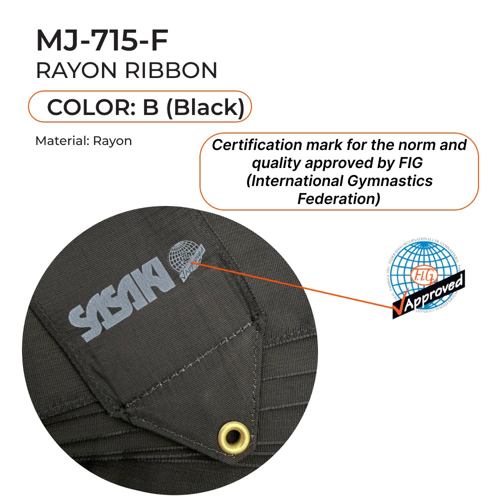 SASAKI Gymnastic ribbon 5 m MJ-715 (FIG, B, Viscose)