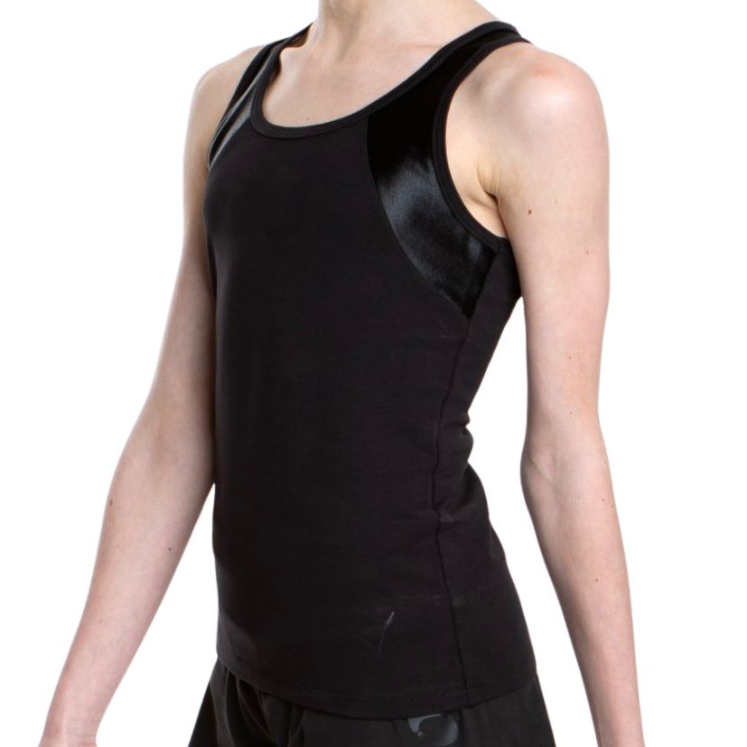 SOLO Cotton tank top «Total Black»