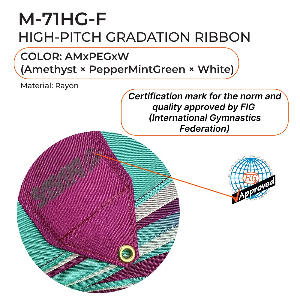 SASAKI Gymnastic ribbon 6 m M-71HG (FIG , AMxPEGxW, Viscose)
