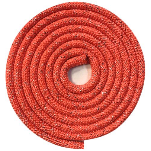 Gymnastics rope 2,5 m Weighted with lurex (2,5 m Coral lurex)