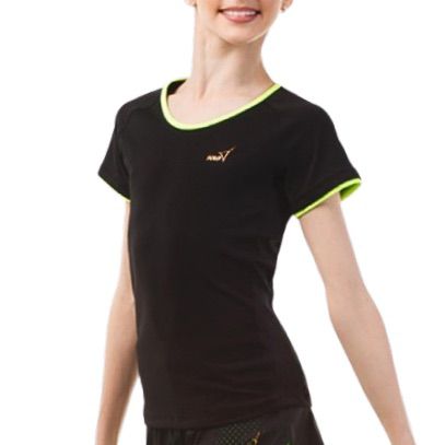SOLO Contrast binding slim fit T-shirt lime neon