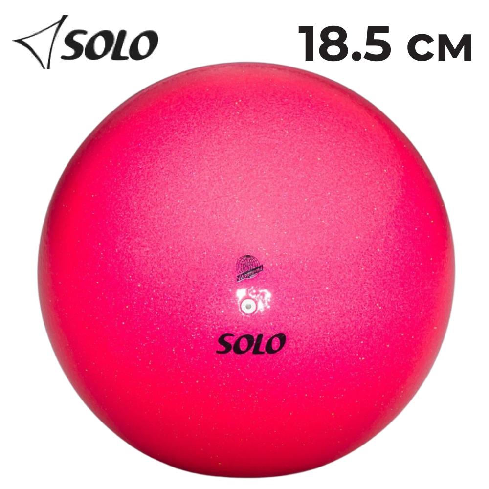 SOLO Gymnastic ball Pink Neon Rubber (18,5 cm,Rubber,FIG)