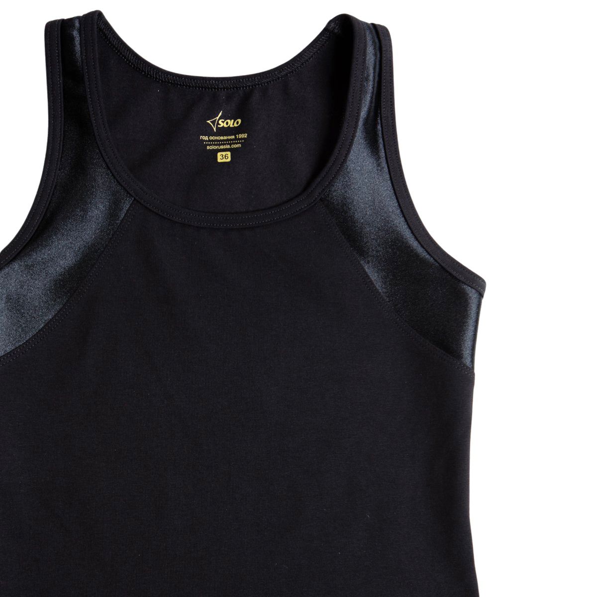 SOLO Cotton tank top «Total Black»