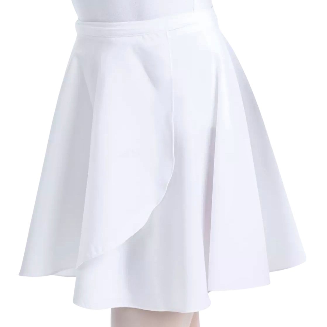 SOLO Chiffon wrap skirt 35 cm white