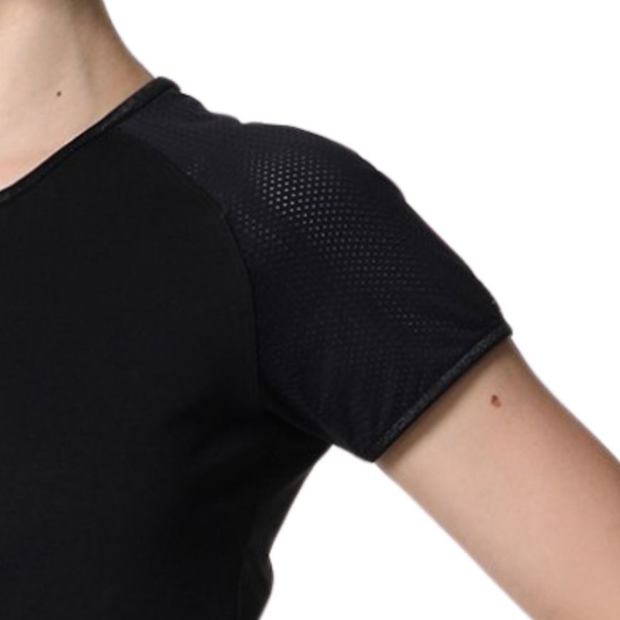 SOLO Contrast binding slim fit T-shirt black