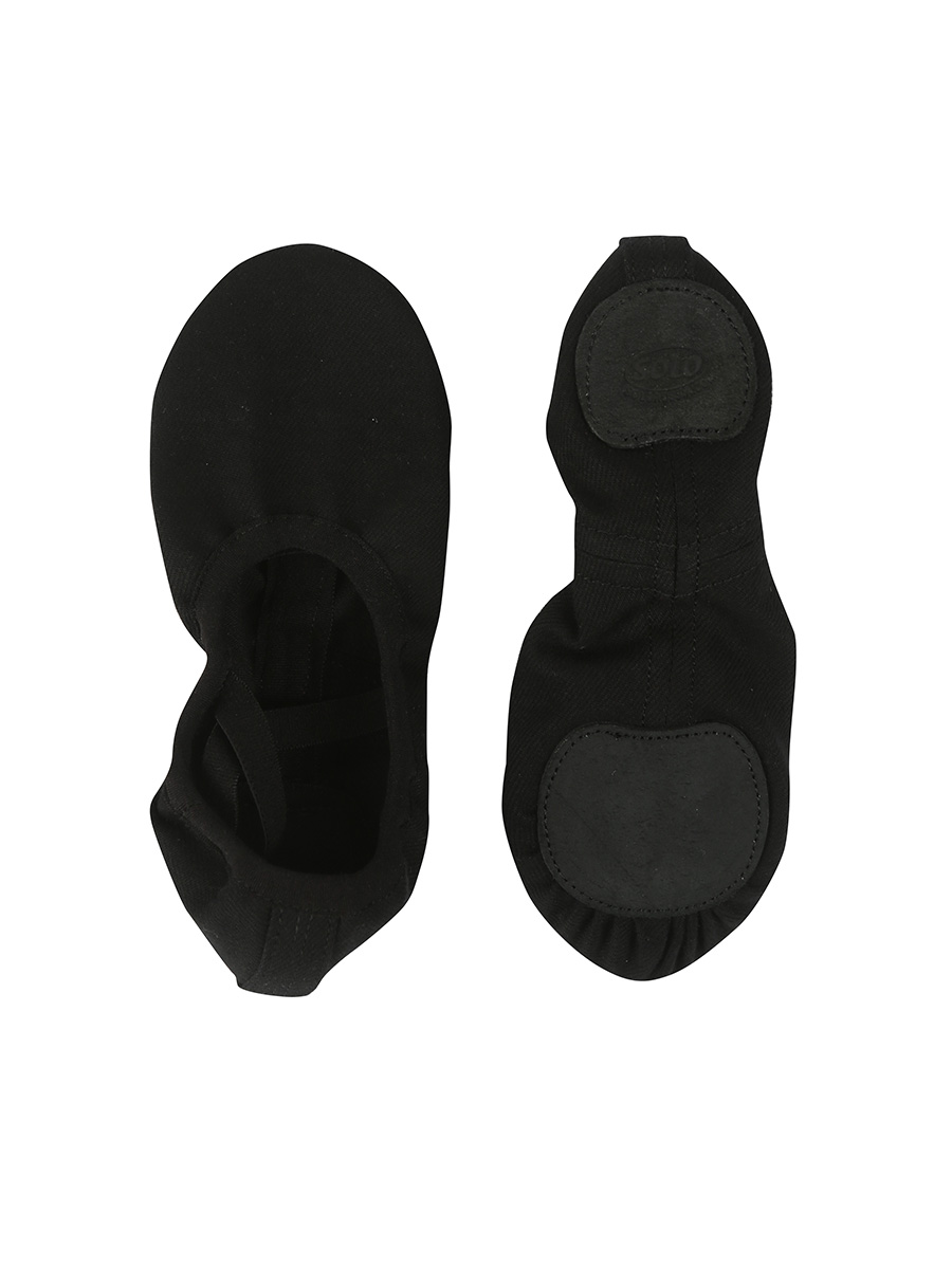 SOLO Split sole soft ballet shoes deep vamp stretch cotton black