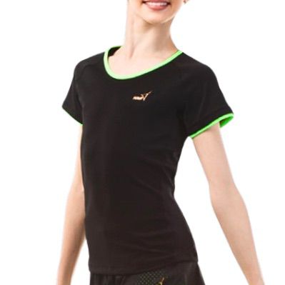 SOLO Contrast binding slim fit T-shirt green neon