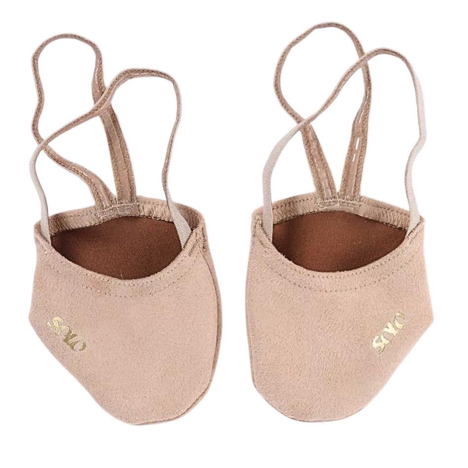 SOLO Vegan suede lightweight textile half shoes tan suntan OB52-78