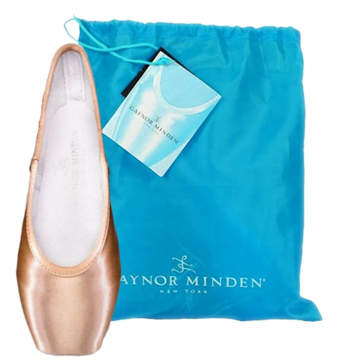  Blue Pointe shoes with leather toe cap (421)