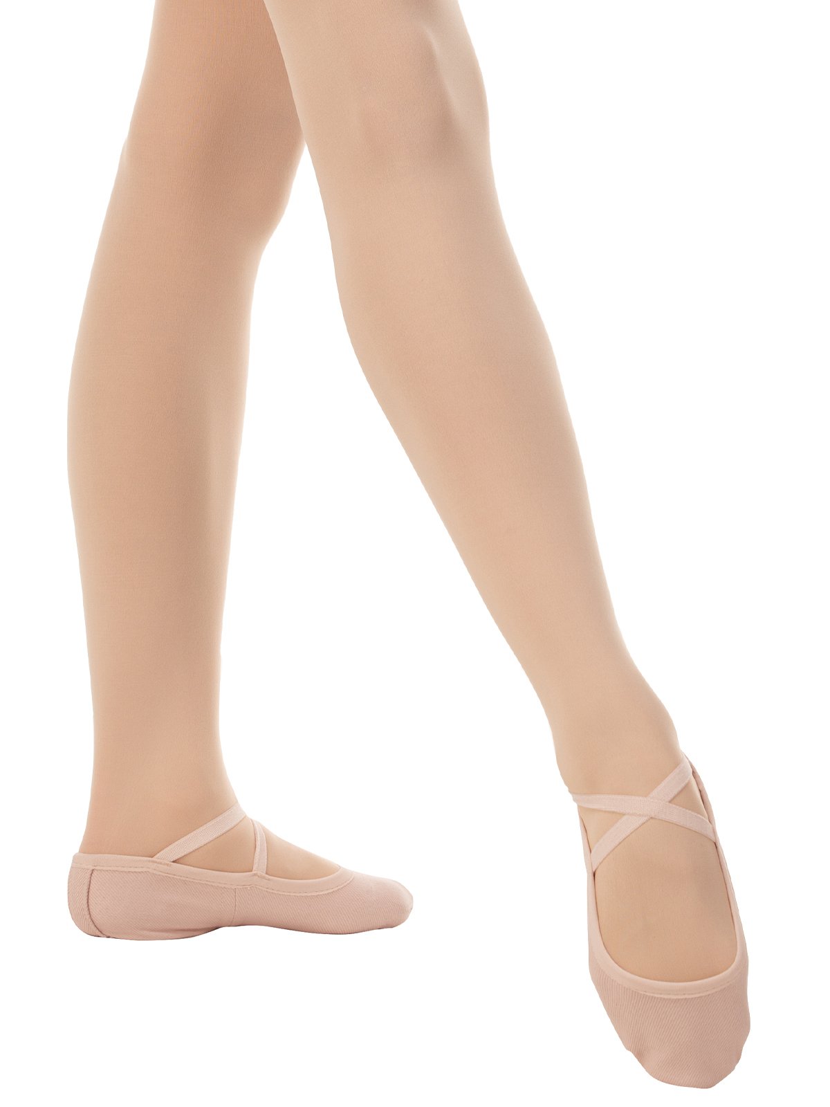 SOLO Split sole soft ballet shoes medium vamp stretch cotton pink