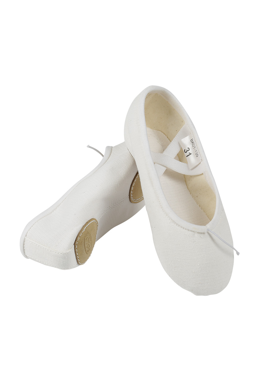 SOLO Split sole ballet shoes medium vamp kersey white