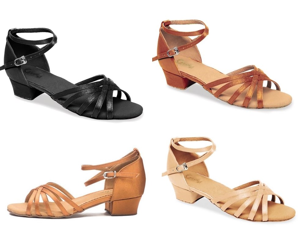 SANSHA Ladie's Ballroom shoes MARINA satin BK 13056S