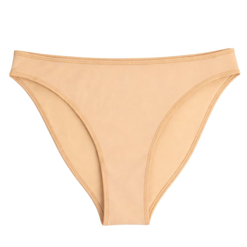 SOLO High-cut leg thong polyamide beige