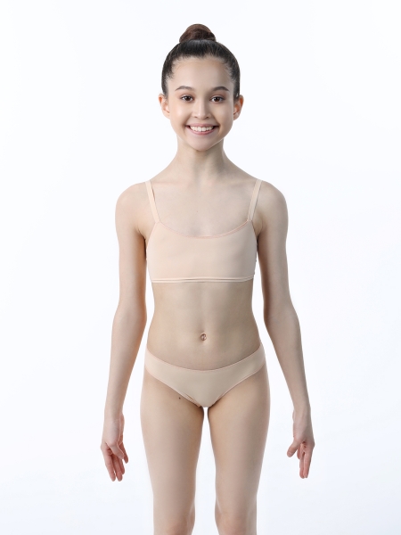 SOLO Underwear top with silicon straps, polyamide, Suntan