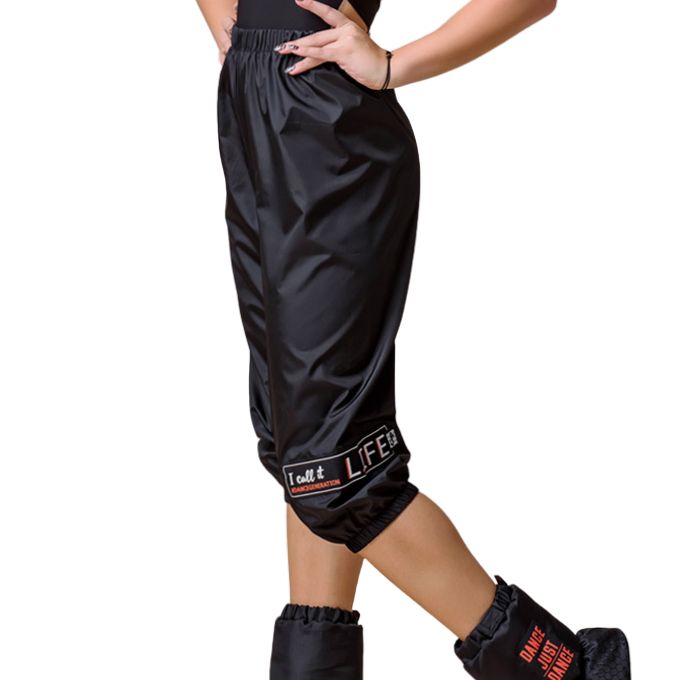 Pants with Sauna Effect Grand Prix 3/4 B4W02xx (M, Black, Polyester, LIFE)