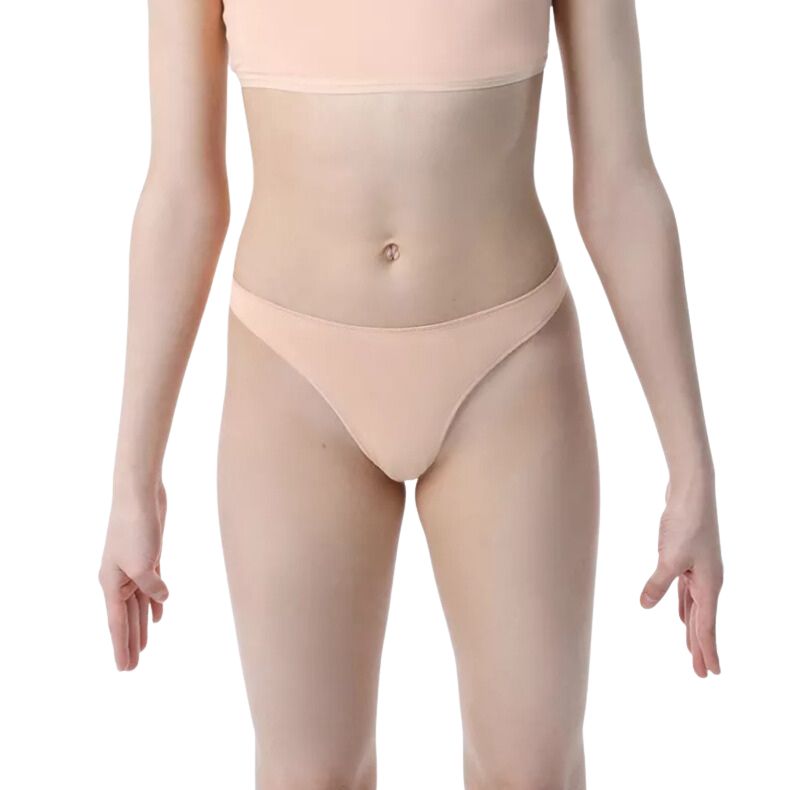 SOLO High-cut leg thong polyamide beige