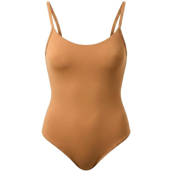 SOLO Underwear leotard with straps polyamide suntan