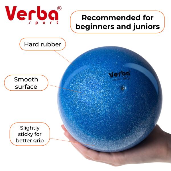 Verba Sport Gymnastic ball Juniors 15 cm glitter (Blue)
