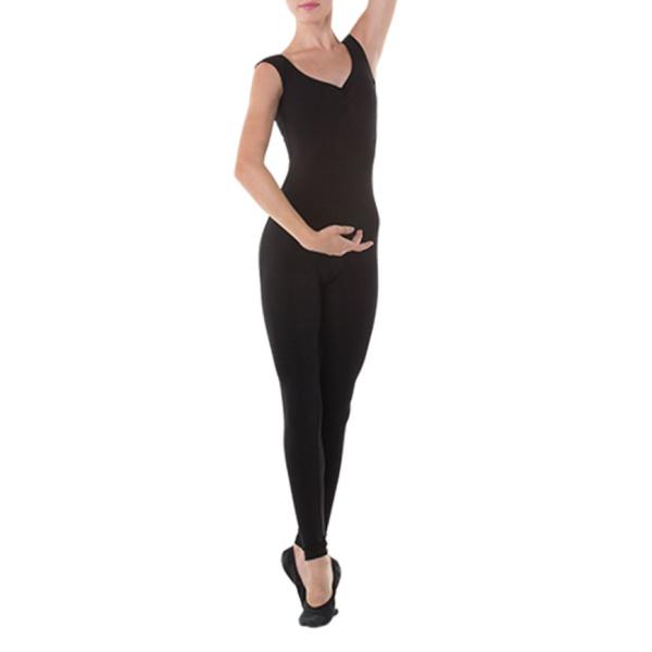 SOLO Short sleeve tank jumpsuit cotton black