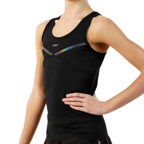 SOLO Black closed back tank top «Impulse»