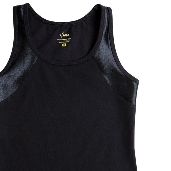 SOLO Cotton tank top «Total Black»