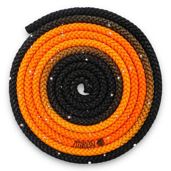 PASTORELLI PATRASSO MULTICOLOURED rope with Swarovski rhinestones (03529, Orange/Black)