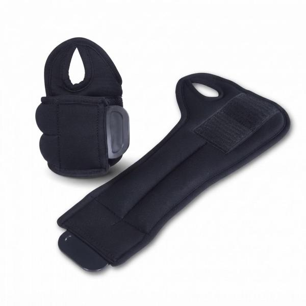 Indigo Arm weights with a finger loop 2*0.3 kg SM-437 (0,3 kg, Black, Neoprene)