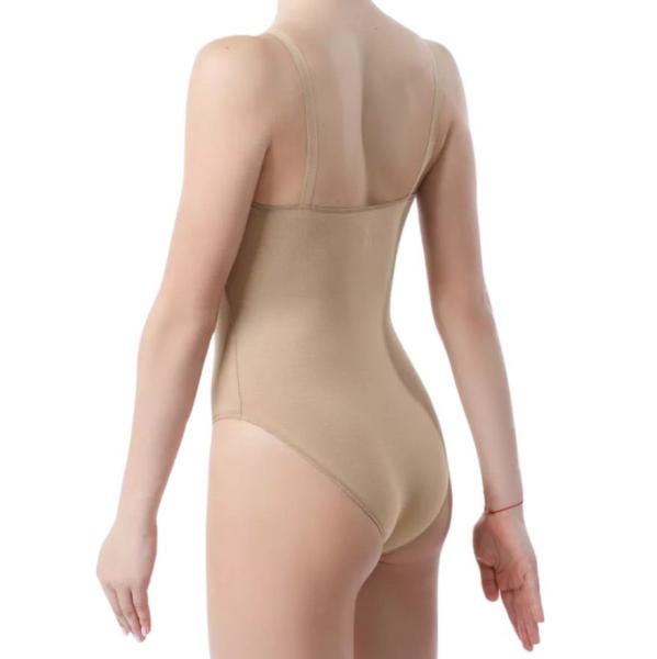 SOLO Underwear leotard with straps cotton suntan