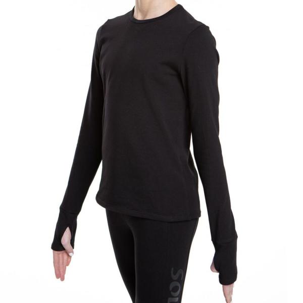 SOLO Cotton longsleeve with thumb hole «Total Black»