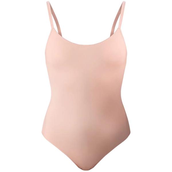 SOLO Underwear leotard with straps cotton beige