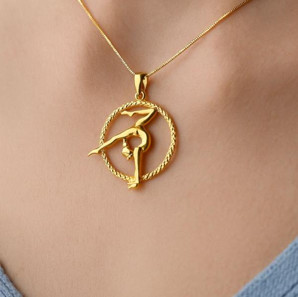 Gymnast in a hoop chain ТАЕ010922 (Gold)