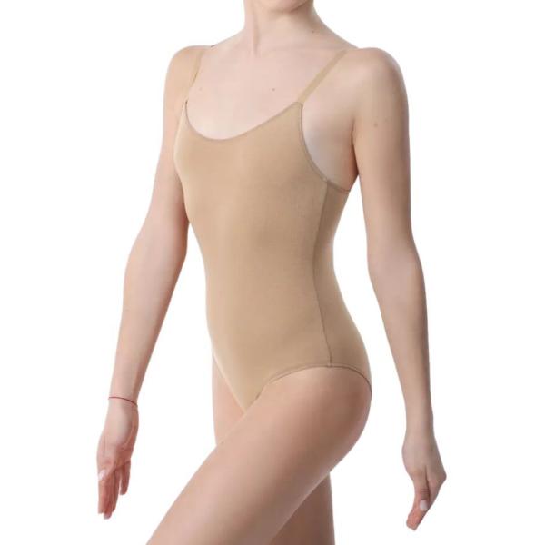 SOLO Underwear leotard with straps cotton suntan