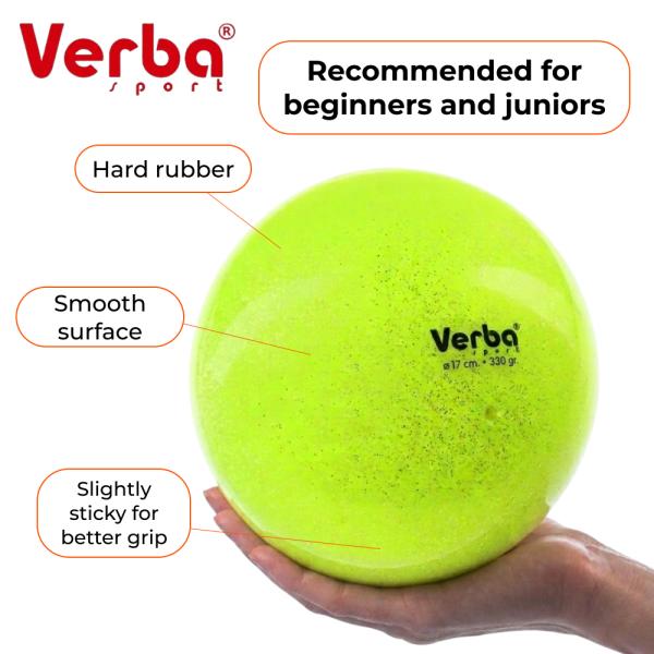 Verba Sport Gymnastic ball Juniors 17 cm glitter (Lemon)