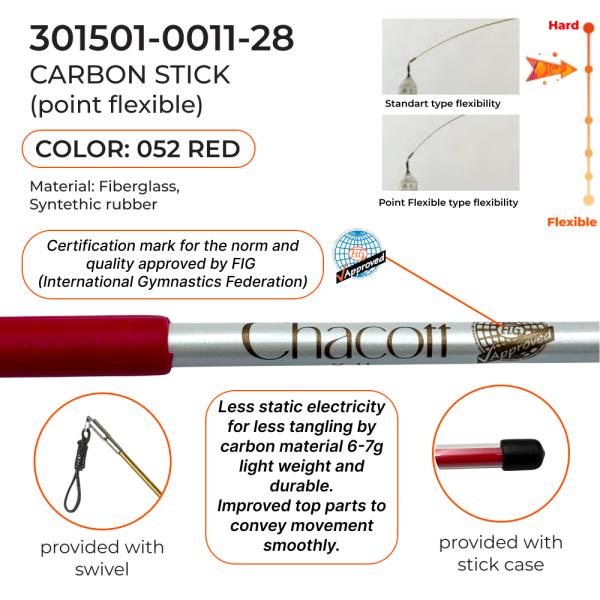 CHACOTT Carbon stick 60 cm seniors Point flexible 301501  0011-28 FIG