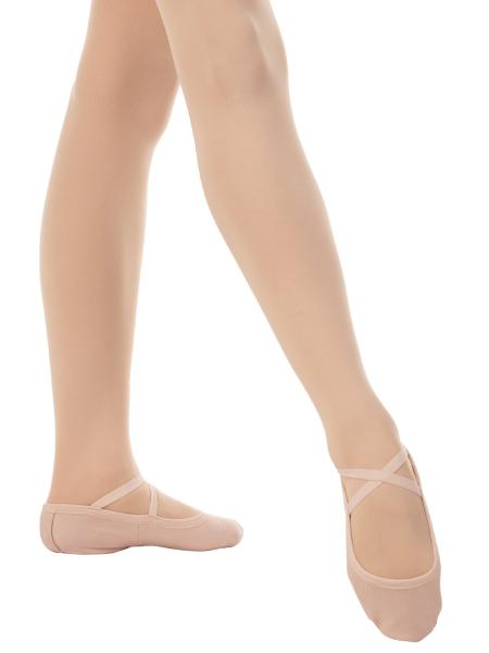 SOLO Split sole soft ballet shoes medium vamp stretch cotton pink