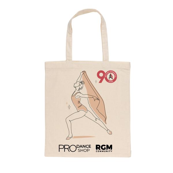 Shopper bag "90th anniversary" Gymnast with scarf (Beige )