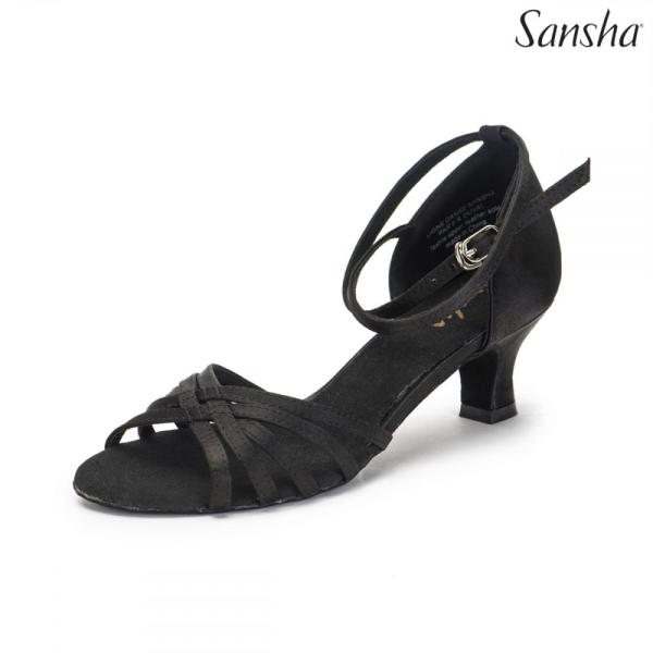 ALAIETTE Ladie's Ballroom shoes BR15016S (5, Black)