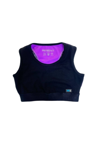 Carvicо ROME Top with double back STTP-25 WE2 (S, Black-Violet, Cotton)