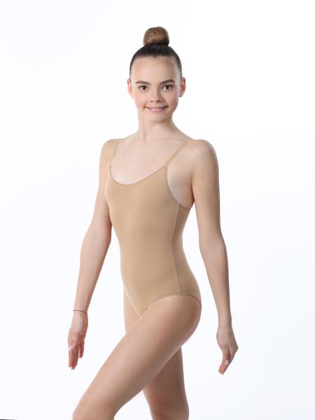 Underwear swimsuit with straps, cotton, tan