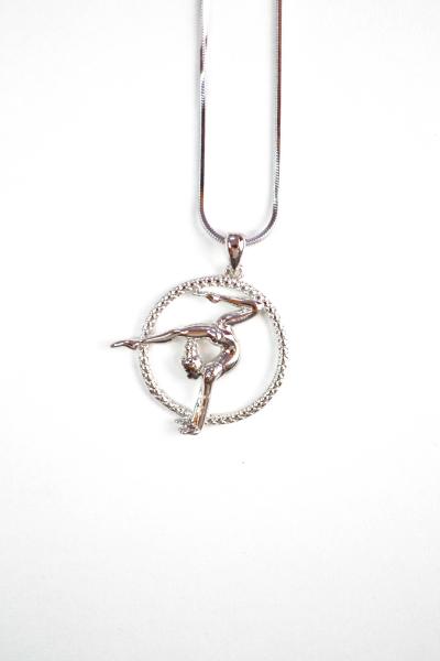 Gymnast in a hoop chain ТАЕ010922 (Silver)