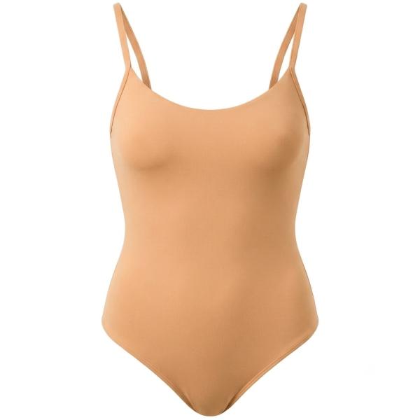 SOLO Underwear leotard with straps cotton suntan