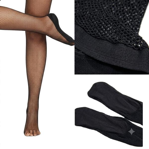 Ballet fishnet tights Т98 (L-XL, Black, Nylon)